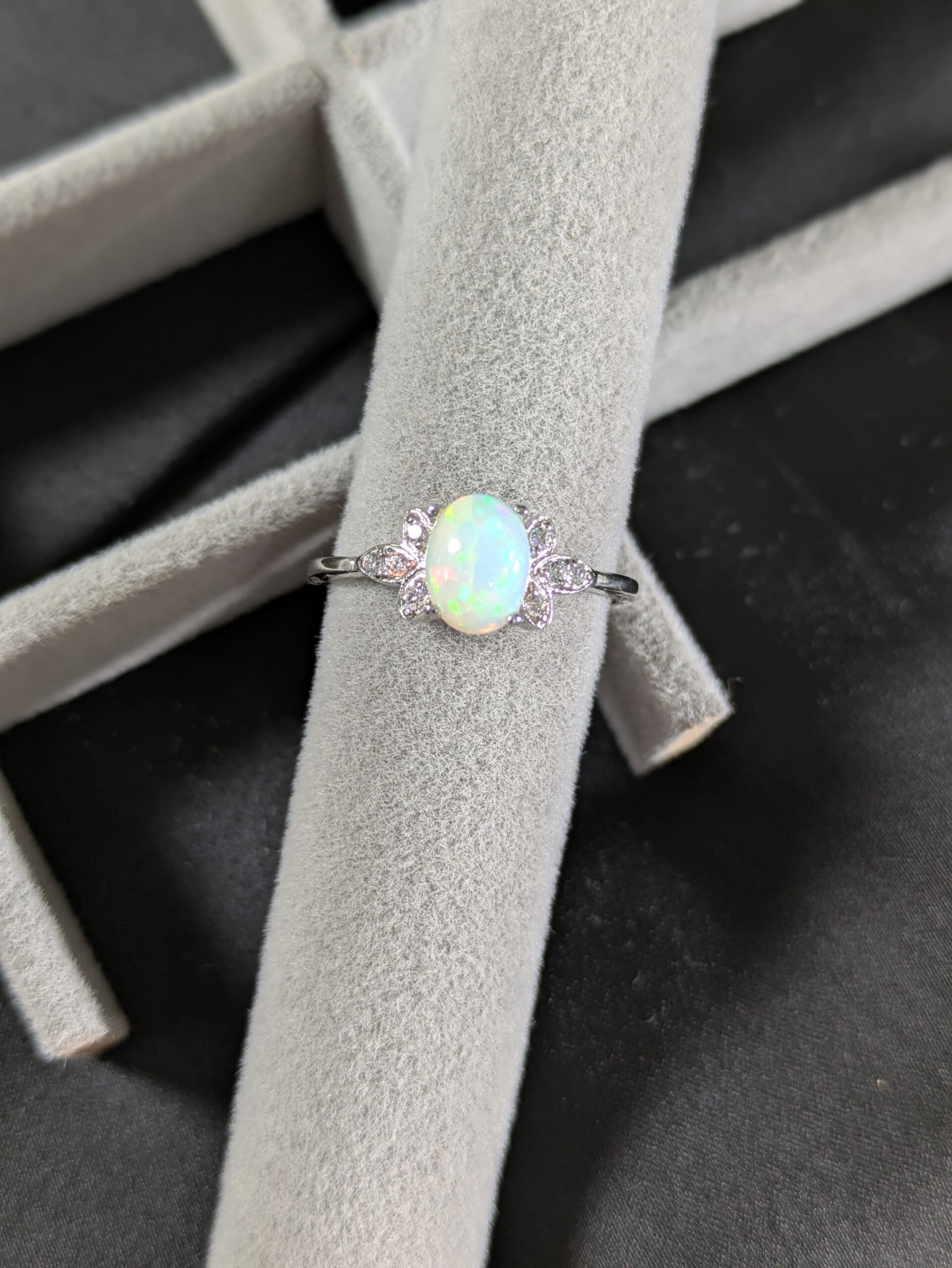 Opal Zircon Silver Ring – Grace, Healing & Divine Harmony - Image 5