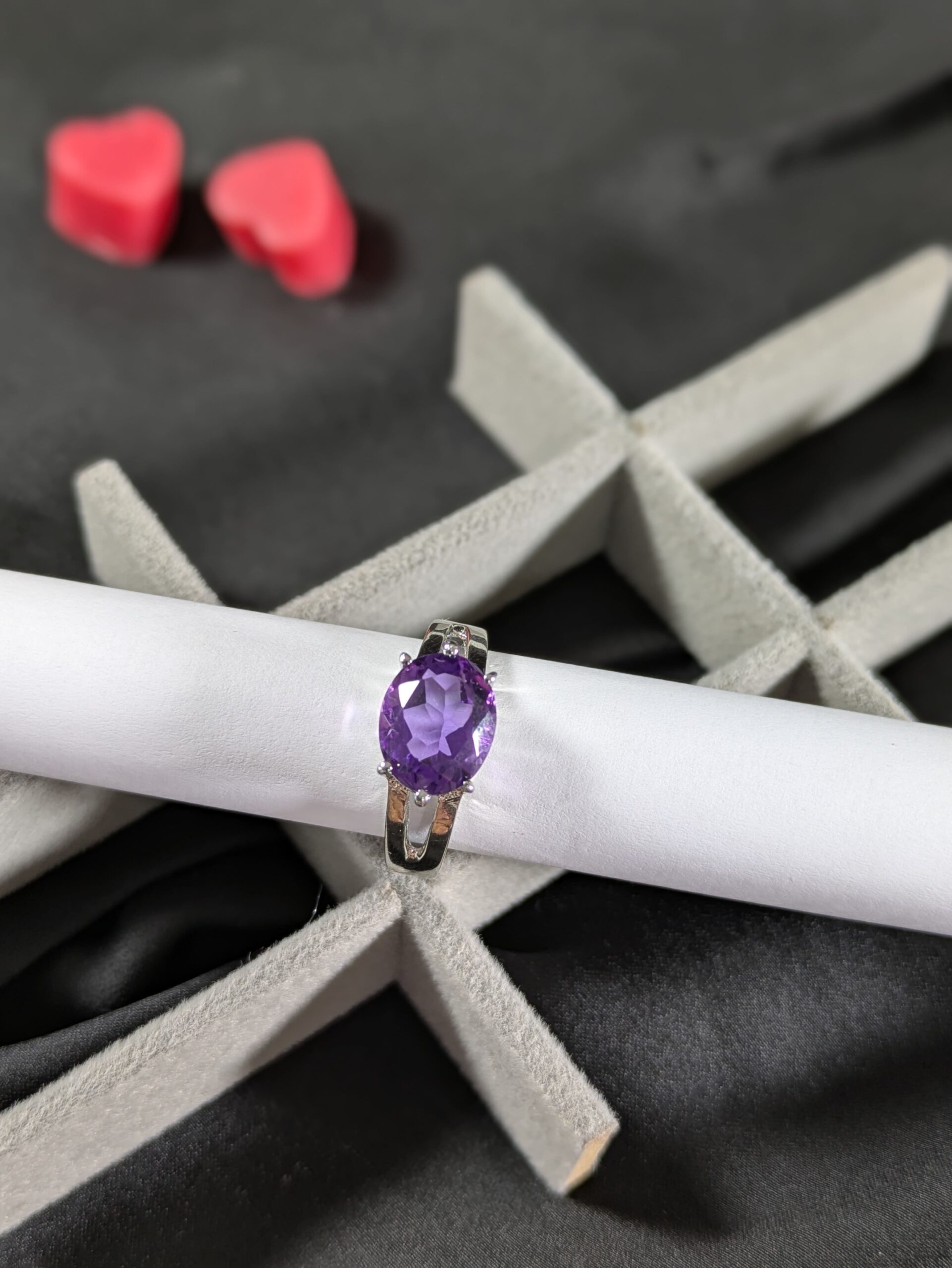 Celestial Amethyst Silver Ring – The Stone of Spiritual Growth - Image 2
