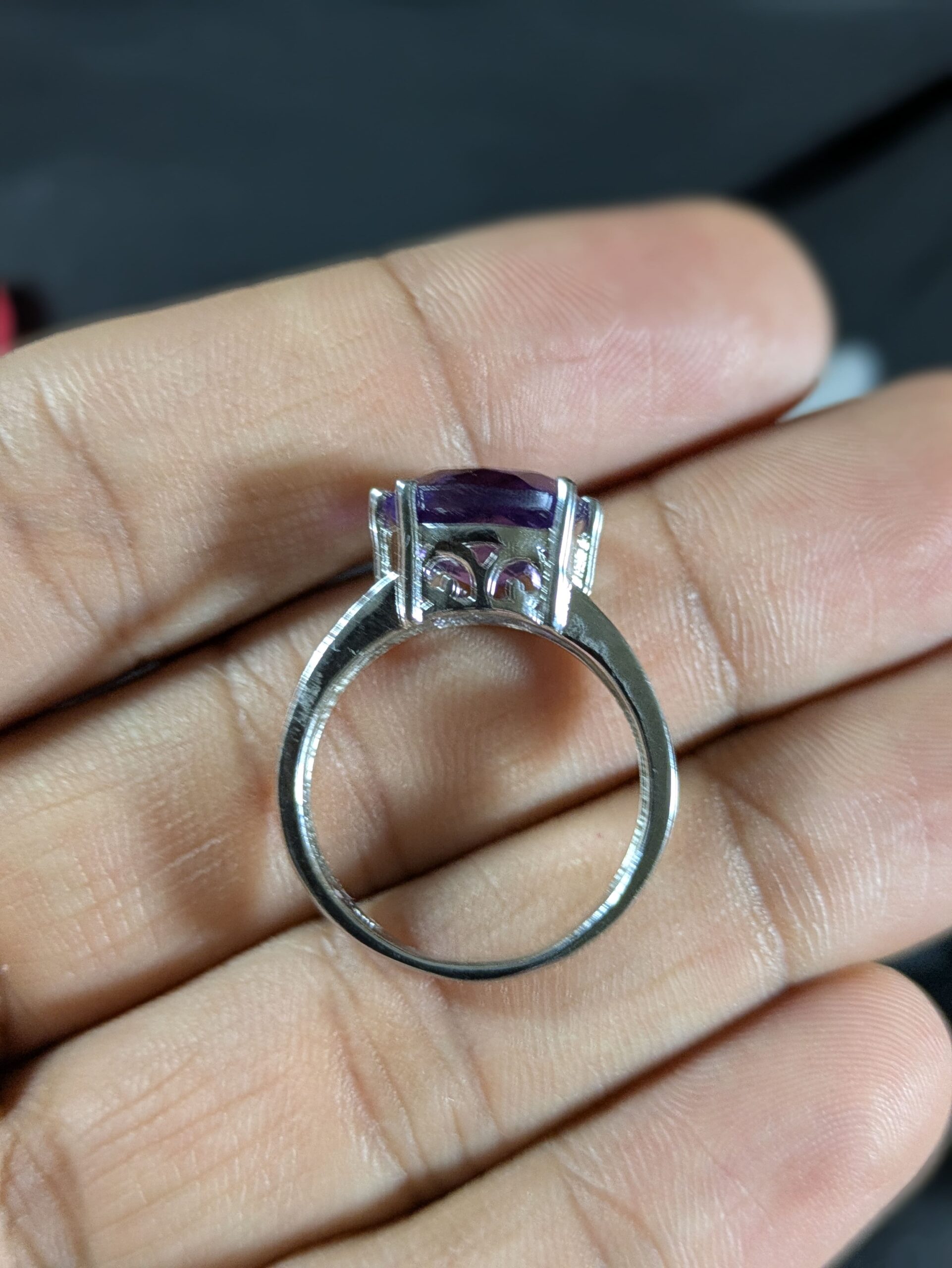 Celestial Amethyst Silver Ring – The Stone of Spiritual Growth - Image 7