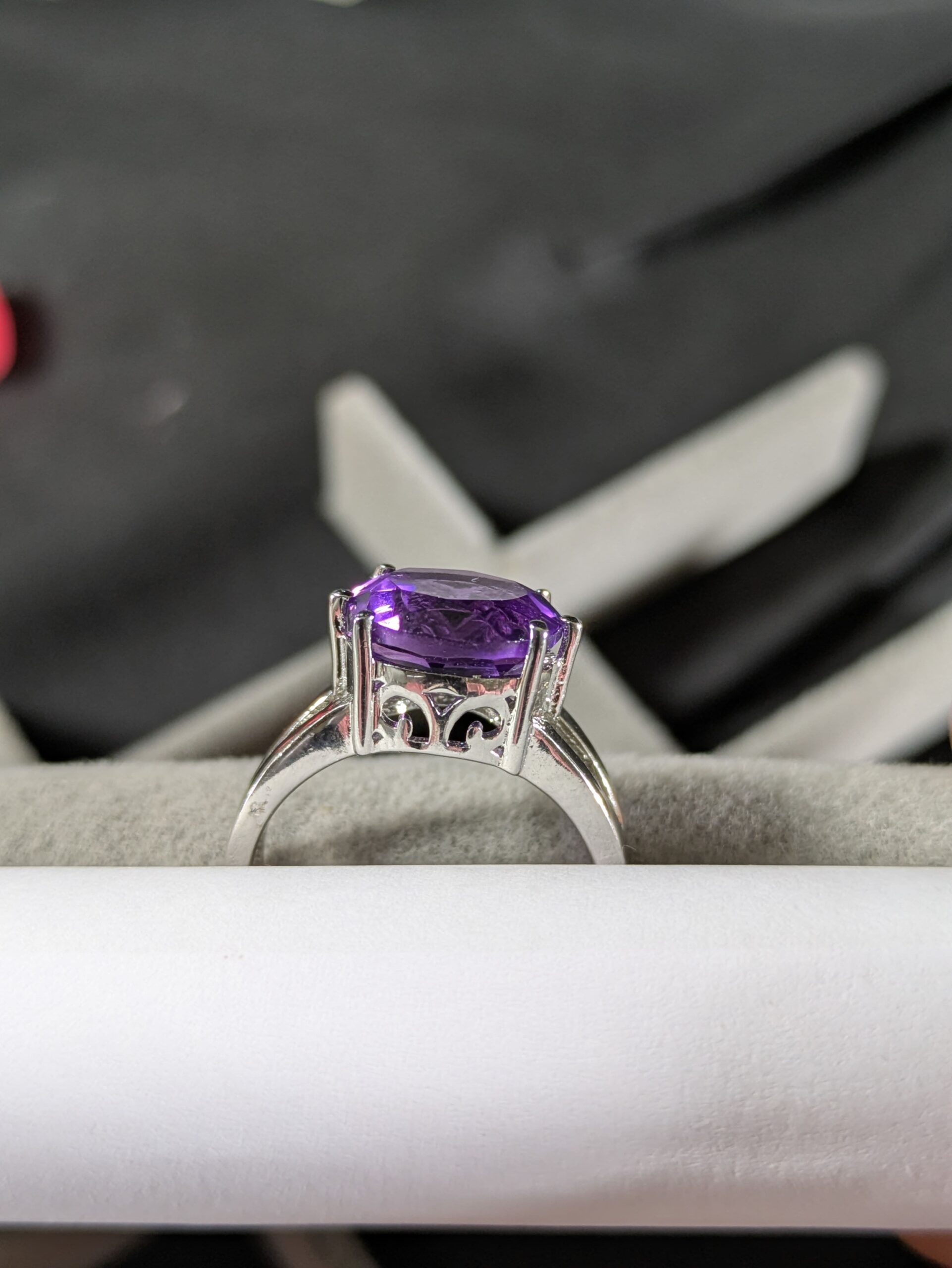 Celestial Amethyst Silver Ring – The Stone of Spiritual Growth - Image 4