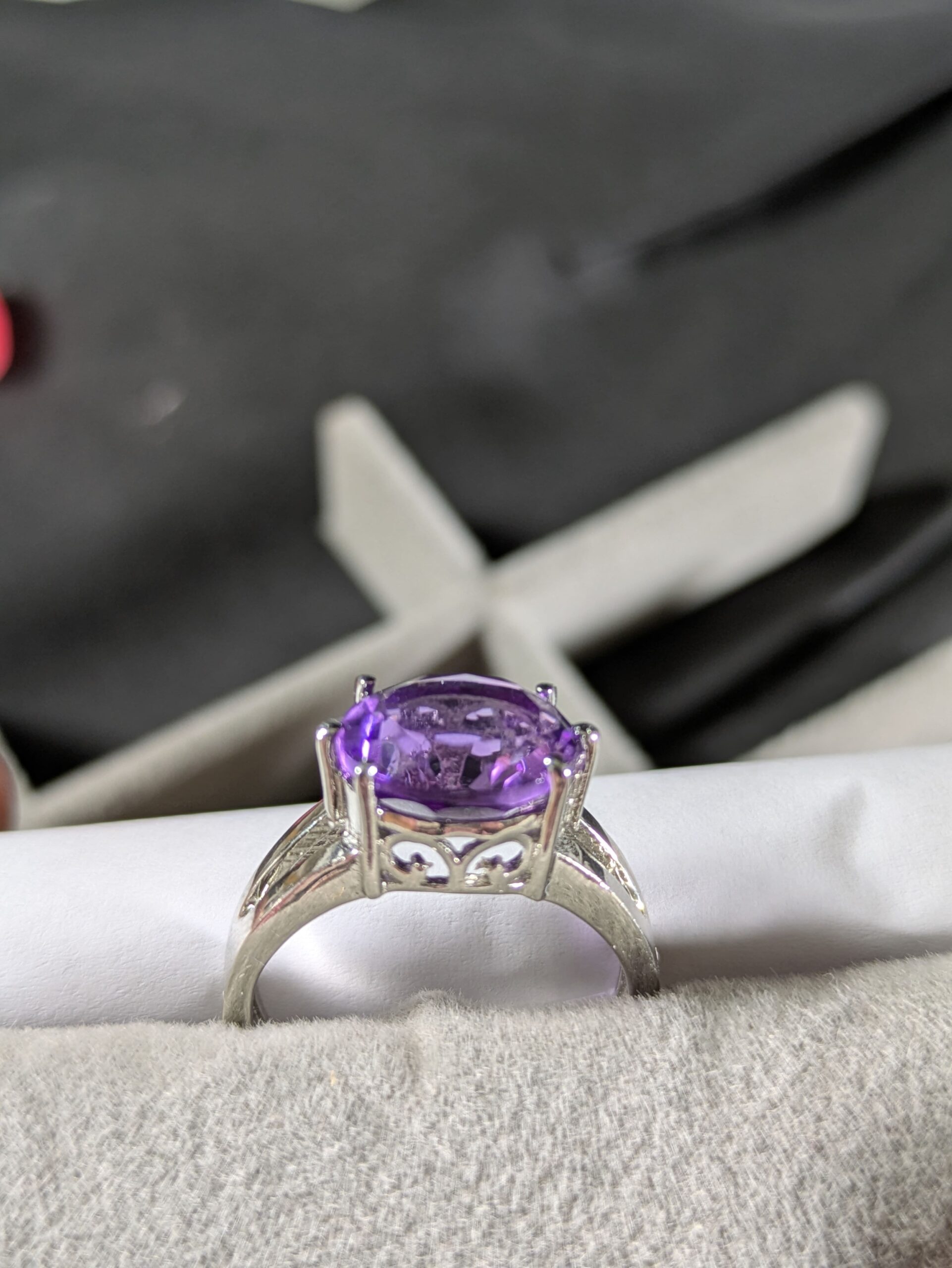 Celestial Amethyst Silver Ring – The Stone of Spiritual Growth - Image 3
