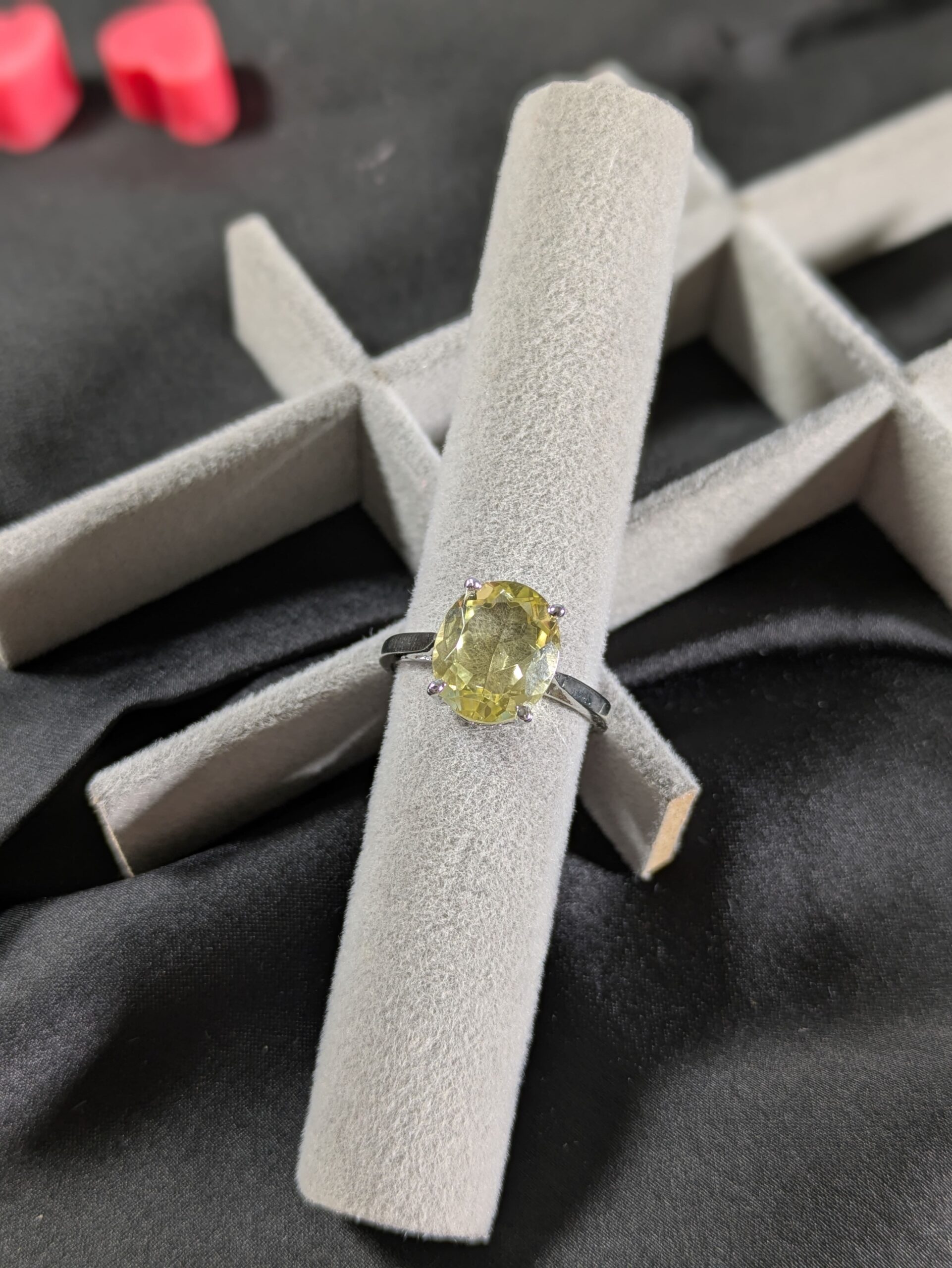 Handcrafted Natural Stone Silver Ring (LRD-453-LT) - Image 3