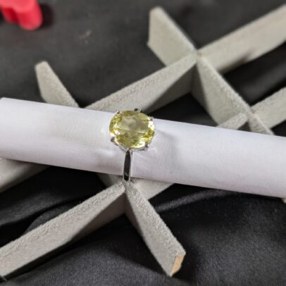 Handcrafted Natural Stone Silver Ring (LRD-453-LT)