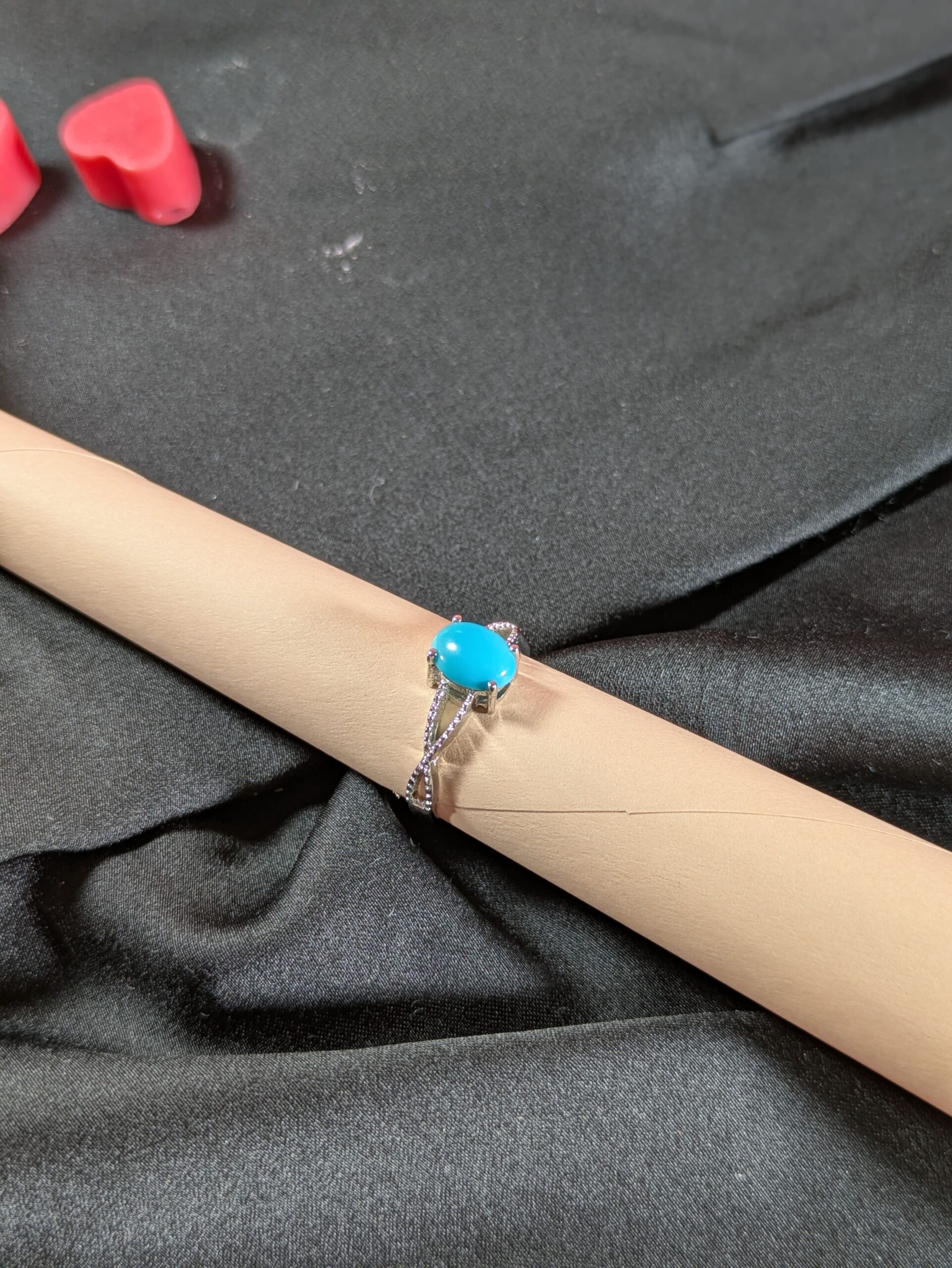 Tranquil Wave Turquoise Silver Ring – Timeless Beauty & Strength - Image 2