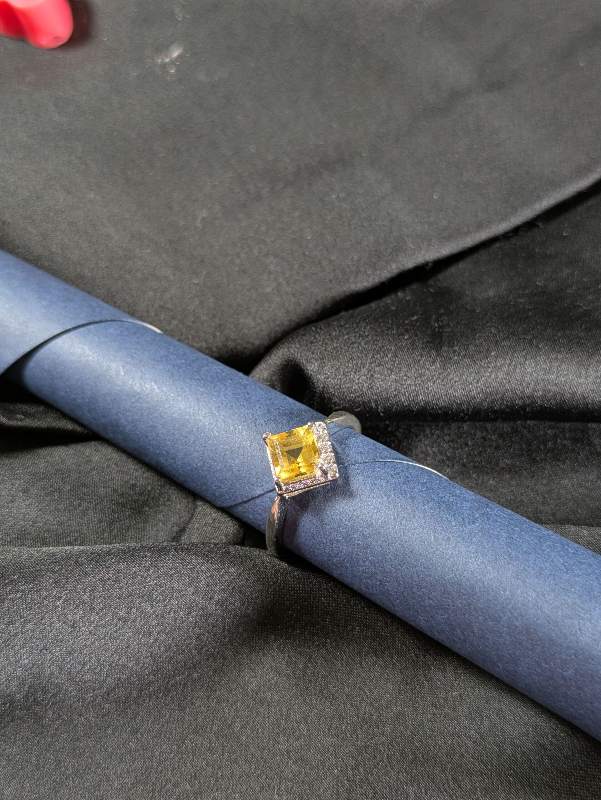 Sun Aura Citrine Zircon Ring – Radiance of Prosperity - Image 3