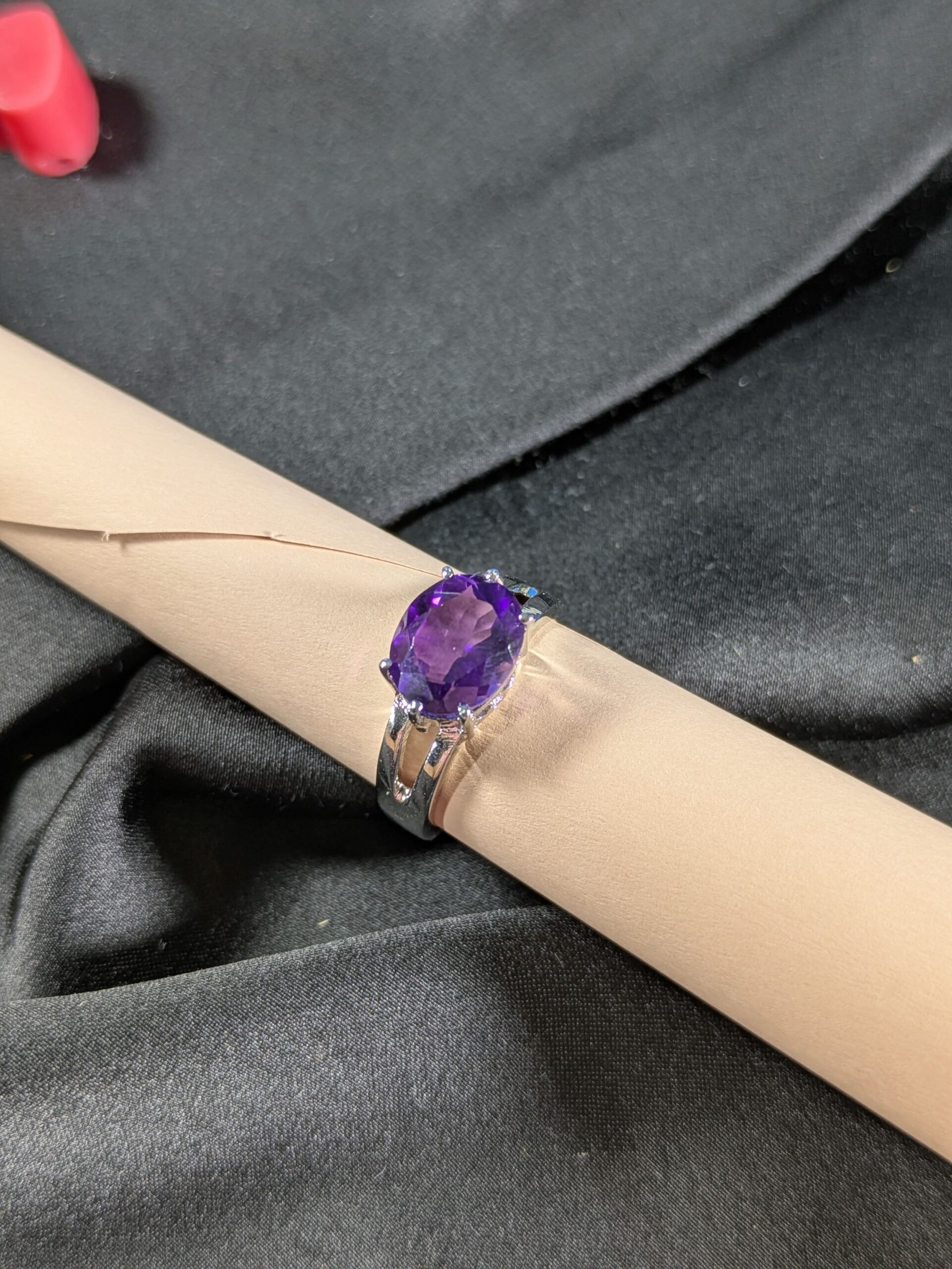 Celestial Amethyst Silver Ring – The Stone of Spiritual Growth - Image 10