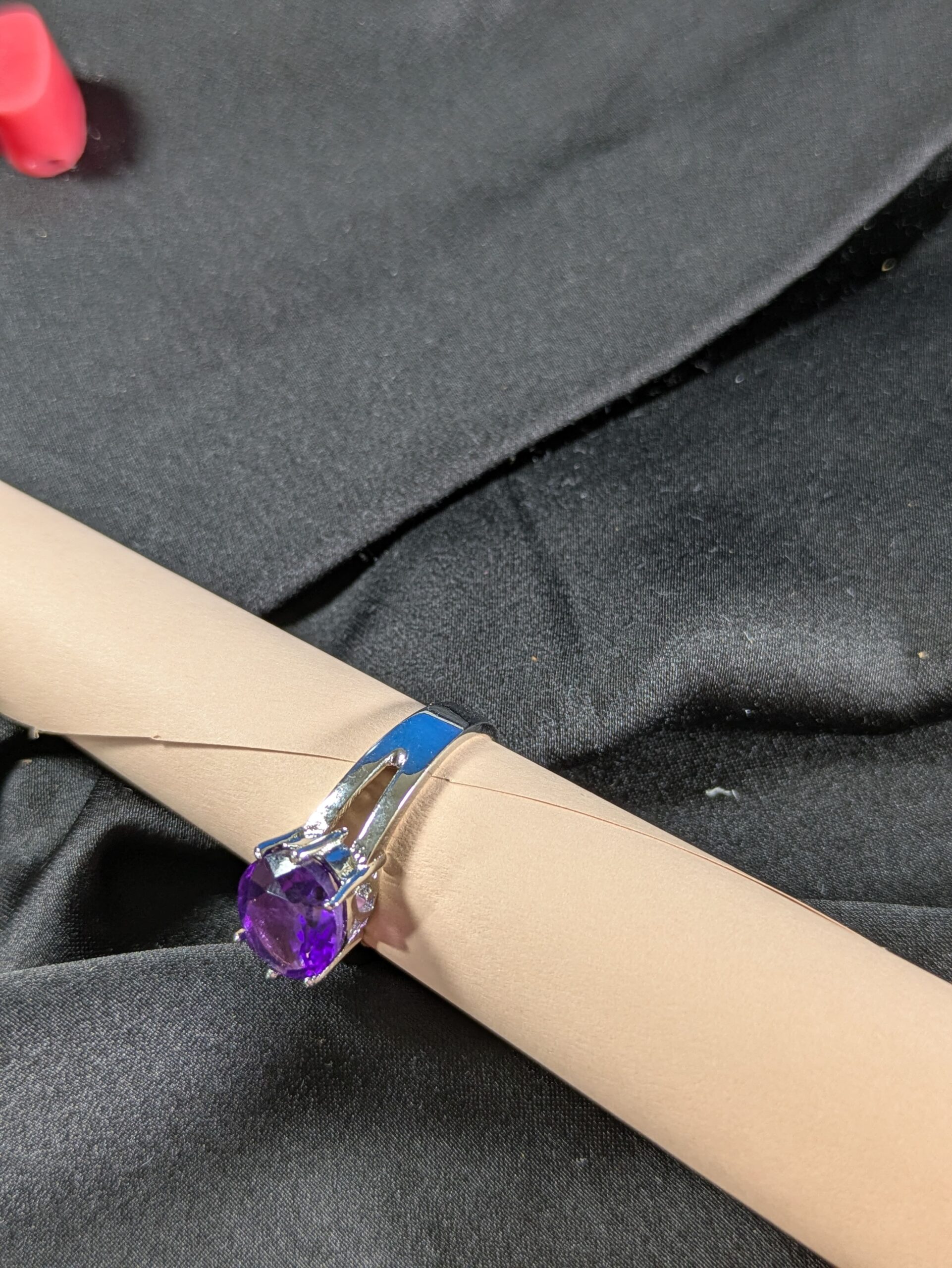 Celestial Amethyst Silver Ring – The Stone of Spiritual Growth - Image 11