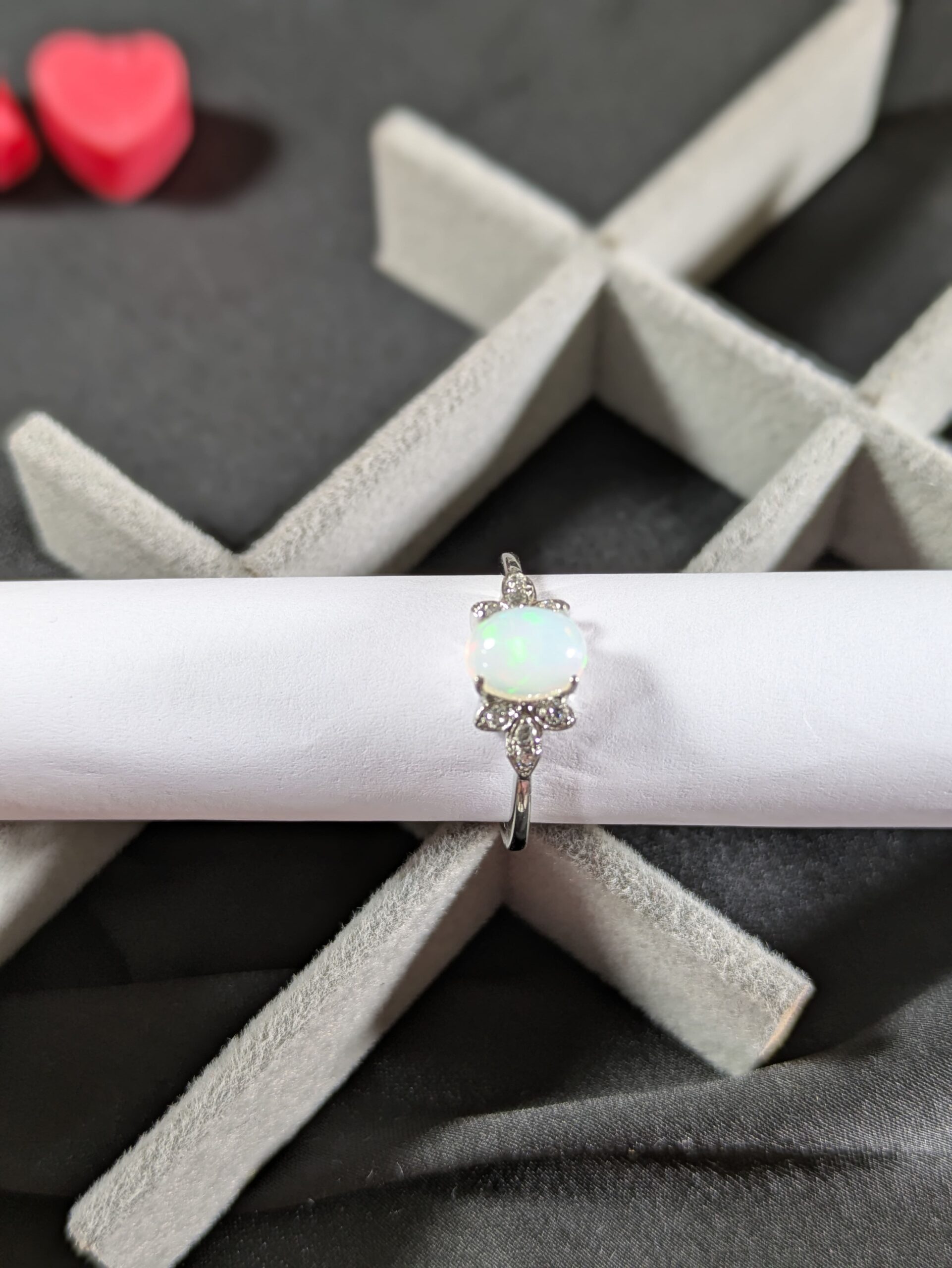 Opal Zircon Silver Ring – Grace, Healing & Divine Harmony - Image 8