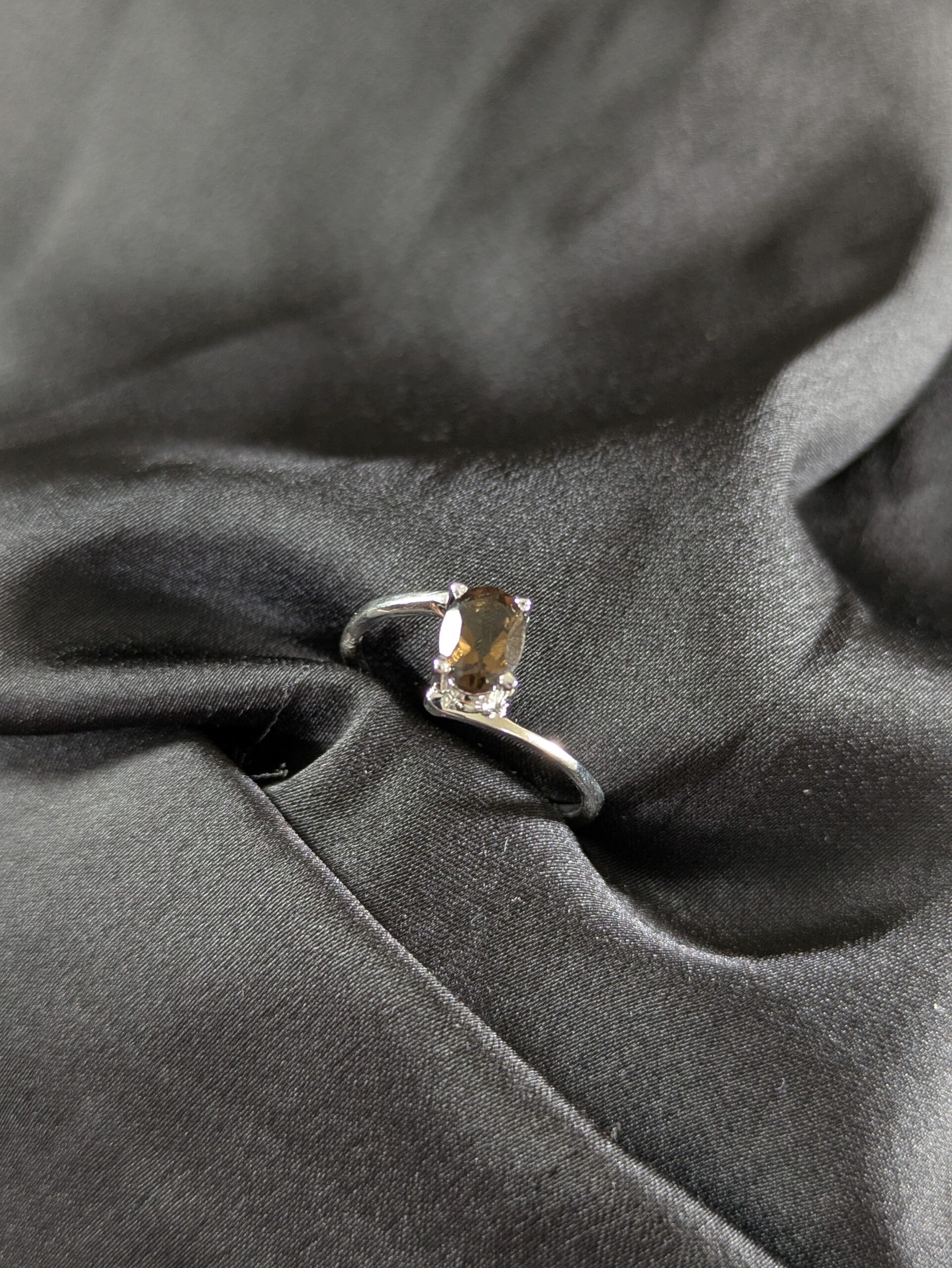 Smoky Quartz Silver Ring – Strength, Stability & Grounded Energy - Image 6