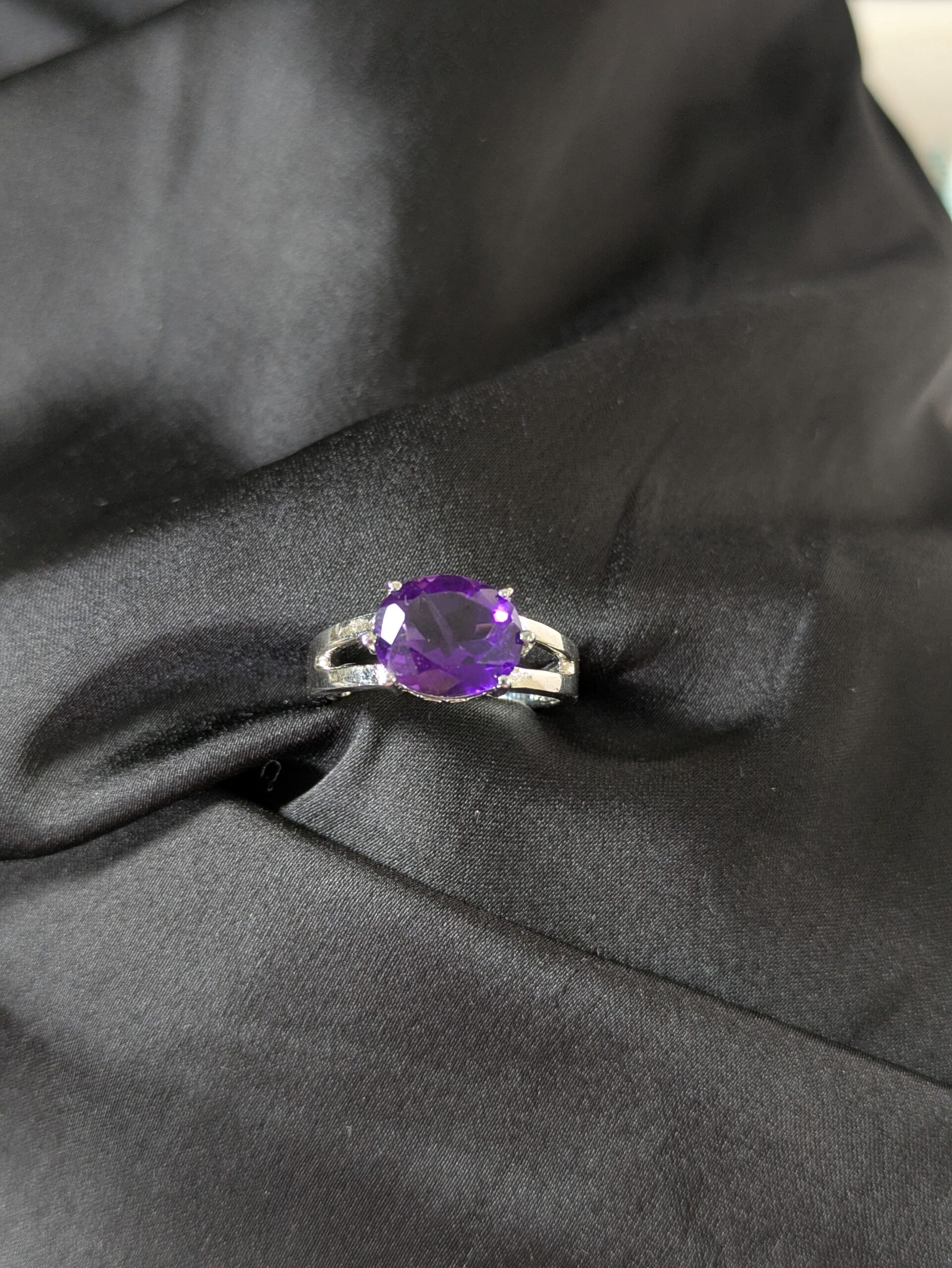 Celestial Amethyst Silver Ring – The Stone of Spiritual Growth - Image 13