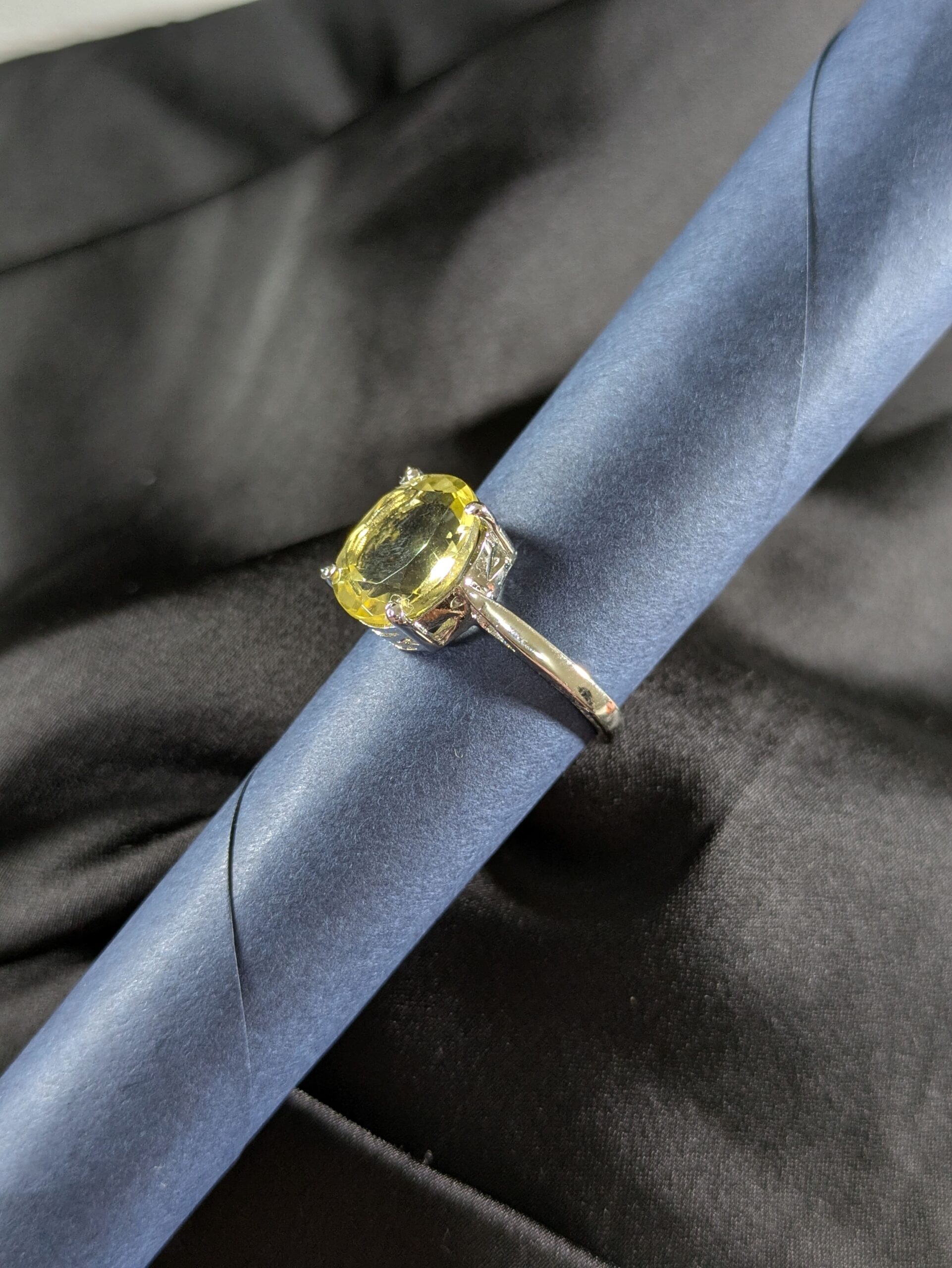 Handcrafted Natural Stone Silver Ring (LRD-453-LT) - Image 4