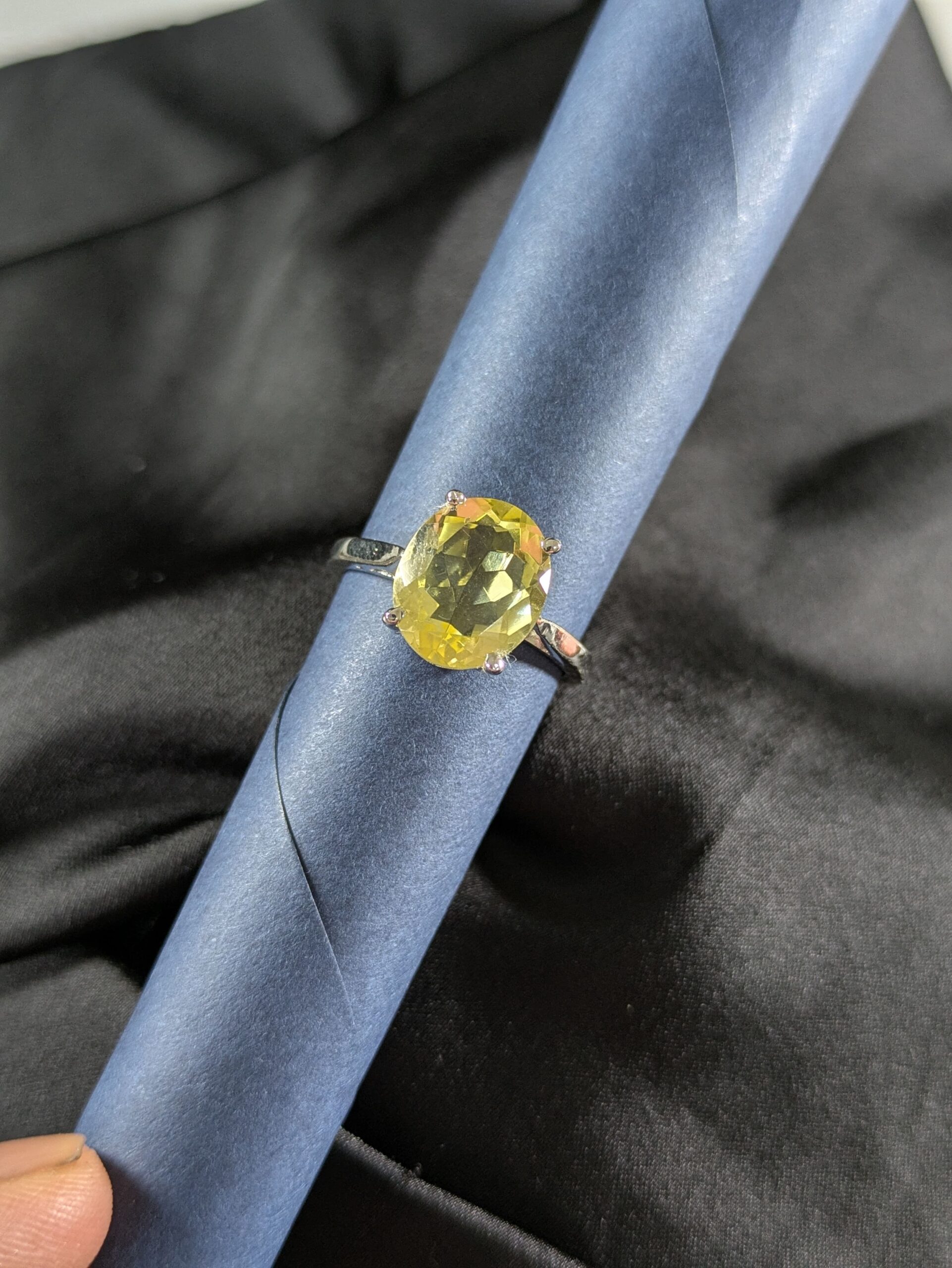 Handcrafted Natural Stone Silver Ring (LRD-453-LT) - Image 7